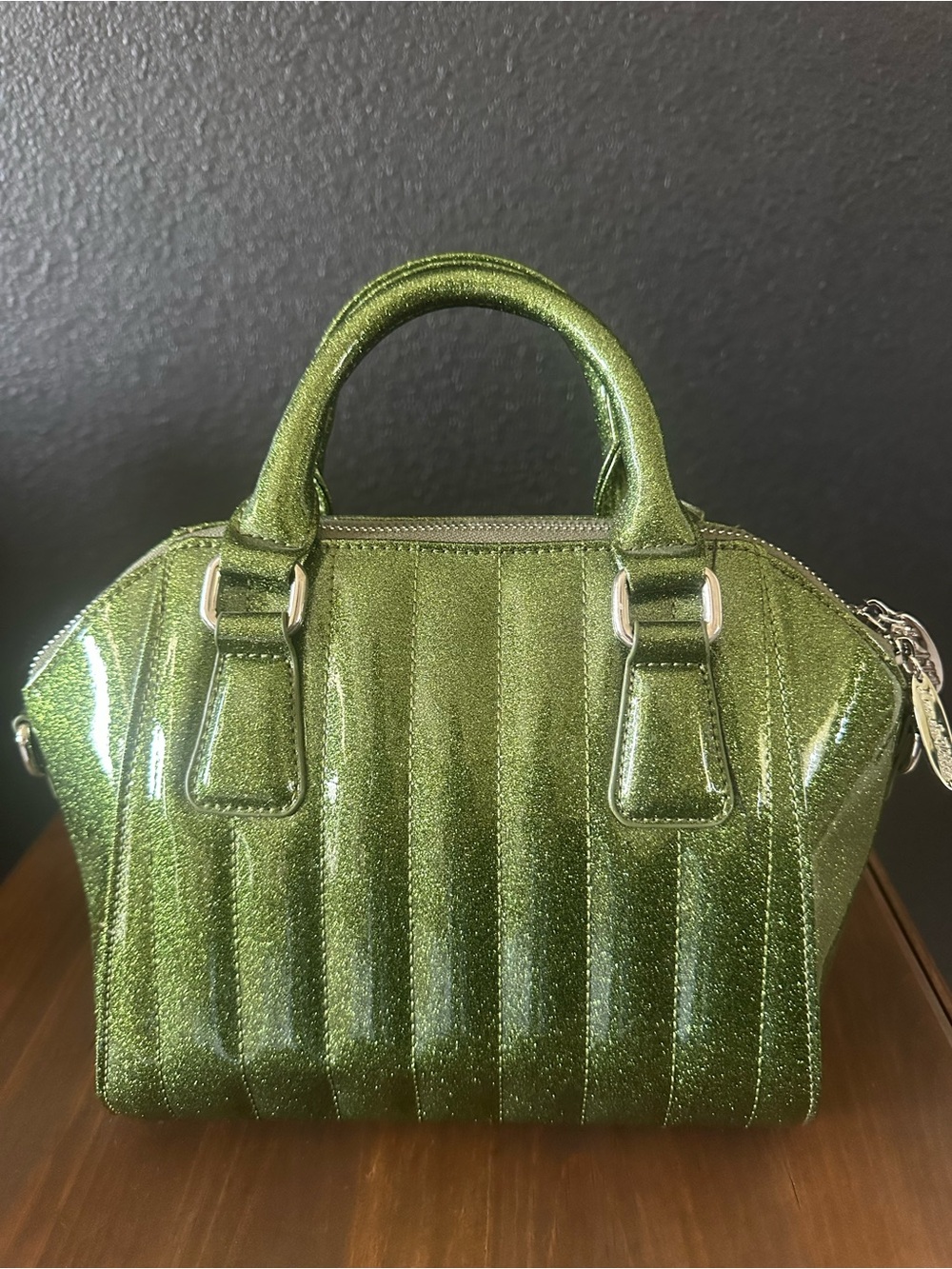 Lux De Ville Green Vintage Inspired Pinup Purse - Picture 2 of 3